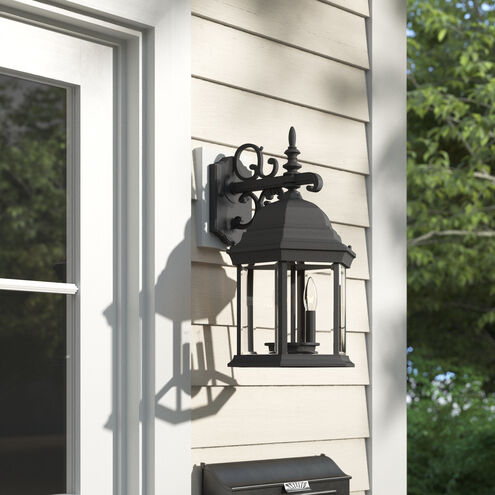 Devonshire 3 Light 19 inch Black Outdoor Wall Lantern